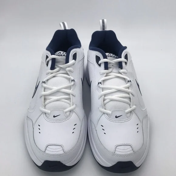 Nike Men's Air Monarch IV White/Blue Shoes - Picture 4 of 7